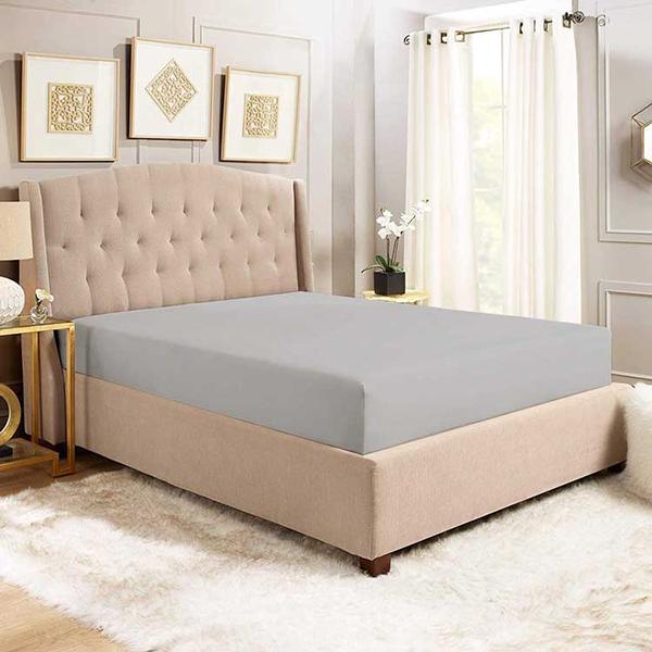 Dyed Fitted Cotton Sheet Grey