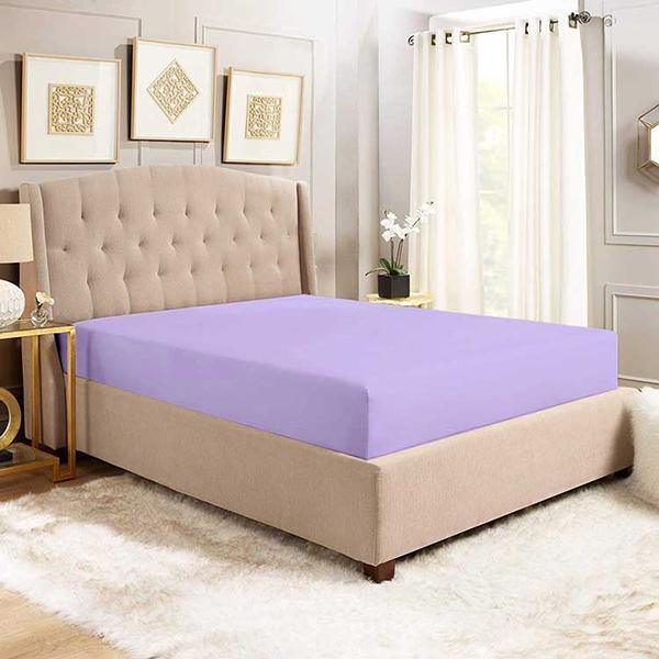 Dyed Fitted Cotton Sheet Purple