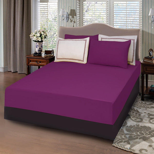 5 Pc's Baratta Stitched Fitted Sheet Set Violet
