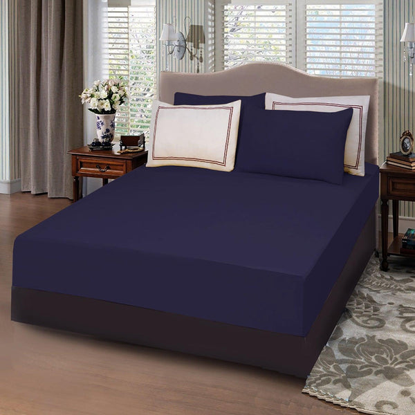5 Pc's Baratta Stitched Fitted Sheet Set Navy