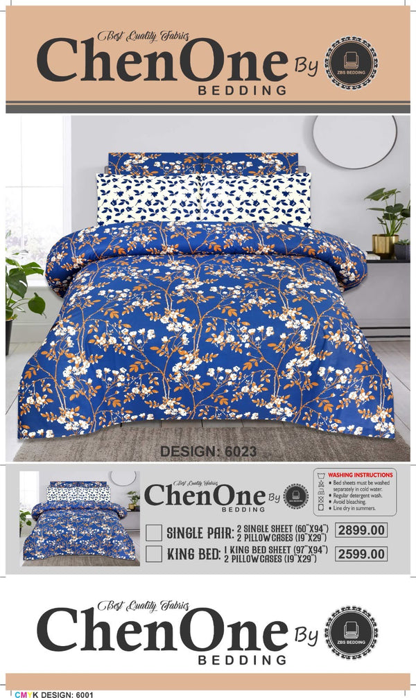 ChenOne Pure Cotton Bedsheet - Design 6023