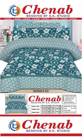 Chenab Luxury Cotton BedSheet - 3 Pieces King Size