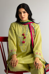 3PC Cambric Embroidered Suit