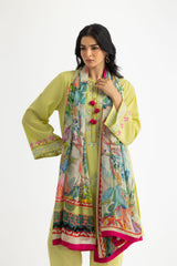 3PC Cambric Embroidered Suit