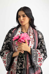 3PC Cambric Printed Shirt And Trouser With Printed Scarf