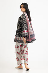 3PC Cambric Printed Shirt And Trouser With Printed Scarf