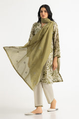3PC Lawn Printed Suit With Denting Lawn Embroidered  Dupatta