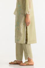 3PC Paper Cotton Embroidered Suit