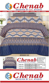 Chenab Luxury Cotton BedSheet - 3 Pieces King Size