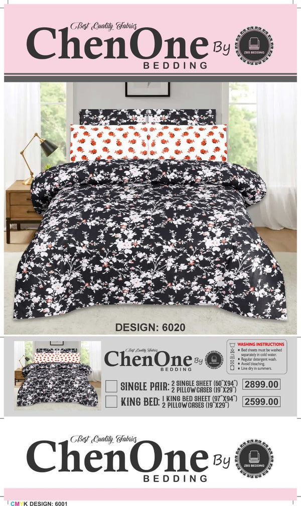 ChenOne Pure Cotton Bedsheet - Design 6020