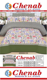 Chenab Luxury Cotton BedSheet - 3 Pieces King Size