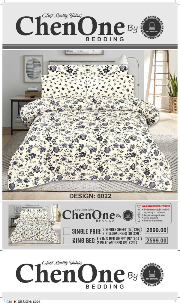 ChenOne Pure Cotton Bedsheet - Design 6022