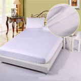 3 PCs Satin Strips Fitted Sheet with Pillow cover