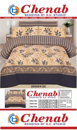Chenab Luxury Cotton BedSheet - 3 Pieces King Size