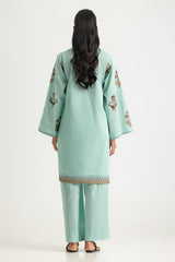 Cambric Block Printed Shirt And Dyed Trouser