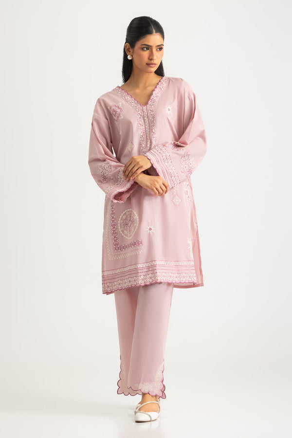 Cambric Embroidered Co-Ord Set