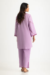 Cotton Viscose Slub Embroidered Co-Ord Set