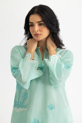 Cotton Viscose Slub Embroidered Co-Ord Set