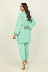 Dobby Embroidered Shirt And Cambric Trouser