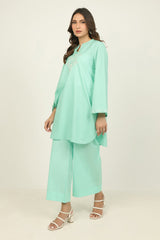 Dobby Embroidered Shirt And Cambric Trouser