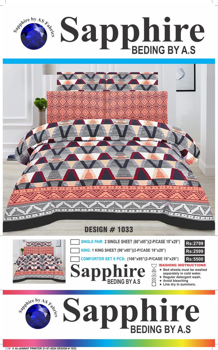 6 Piece comforter Sets 100% Pure Cotton