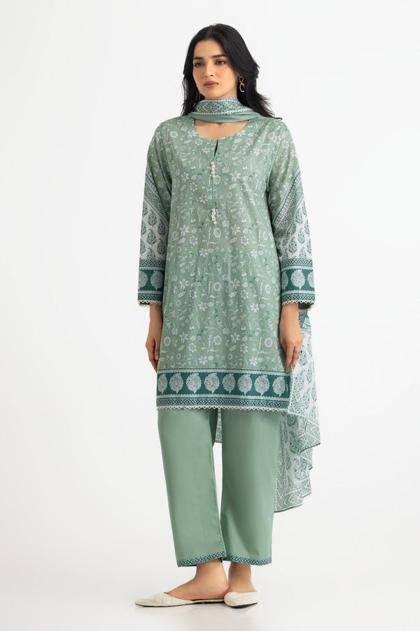 Lawn Printed Shirt And Dupatta
