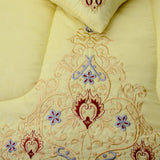 Luxury 6 Pcs Marina Embroidered Comforter Set Yellow