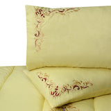 Luxury 6 Pcs Marina Embroidered Comforter Set Yellow