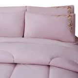 Luxury 6 Pcs Marina Embroidered Comforter Set Pink