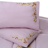 Luxury 6 Pcs Marina Embroidered Comforter Set Pink
