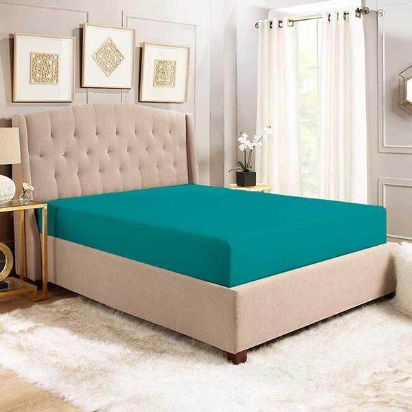 Dyed Fitted Cotton Sheet Teal