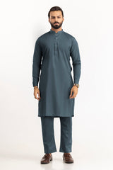 Lime Stone Unstitched Fabric Cotton